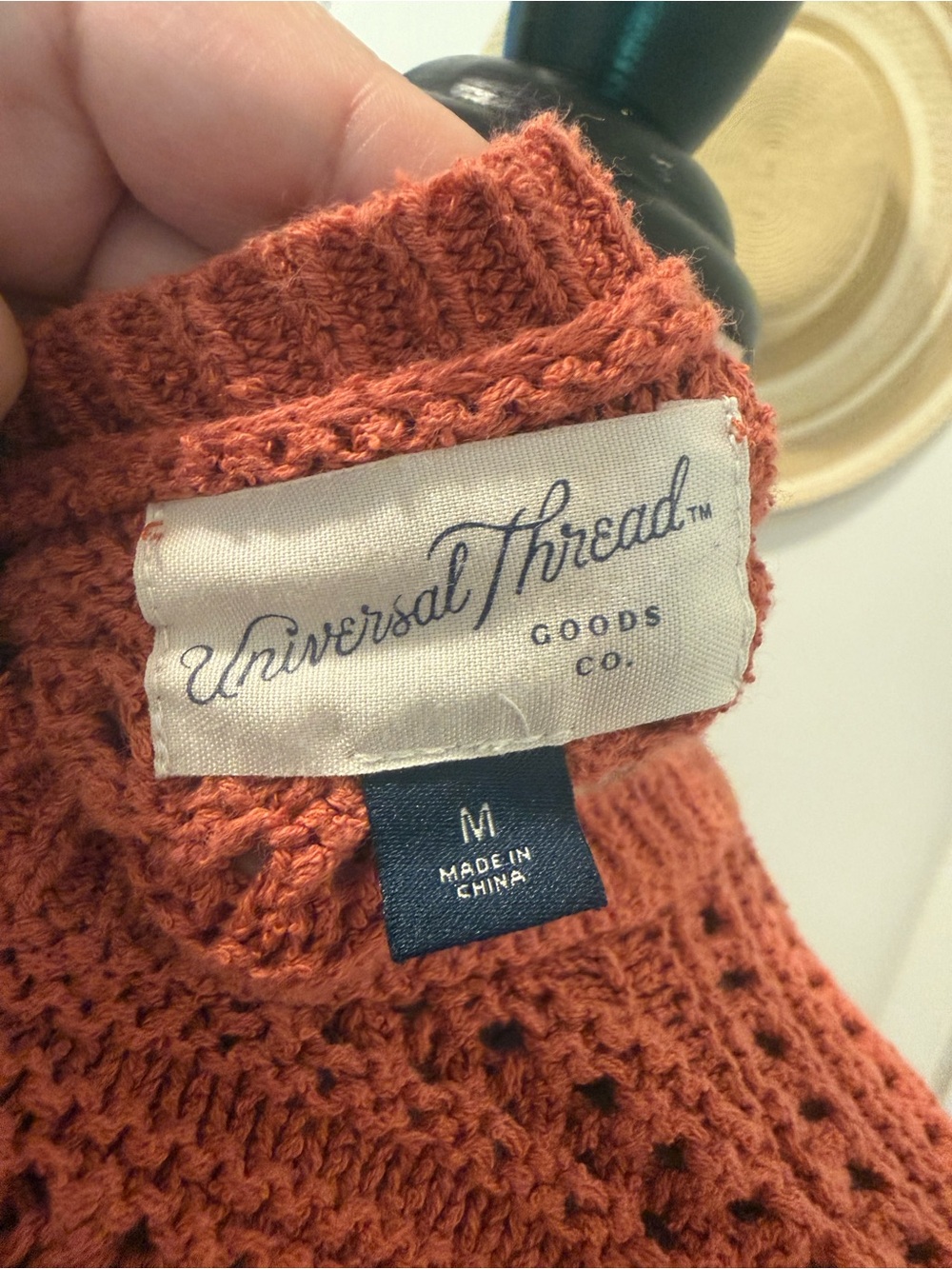 Universal Thread Rust Crochet Knit Top - Picture 4 of 4